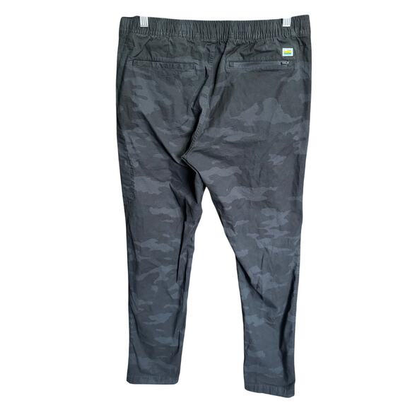 Vuori Ripstop Climber Pants Drawstring Slim Fit Camo Black Gray Size Large - Picture 6 of 13